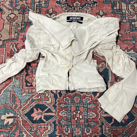 NWT JACQUEMUS La Veste Camargue in Light Beige size 6 - Picture 5 of 8